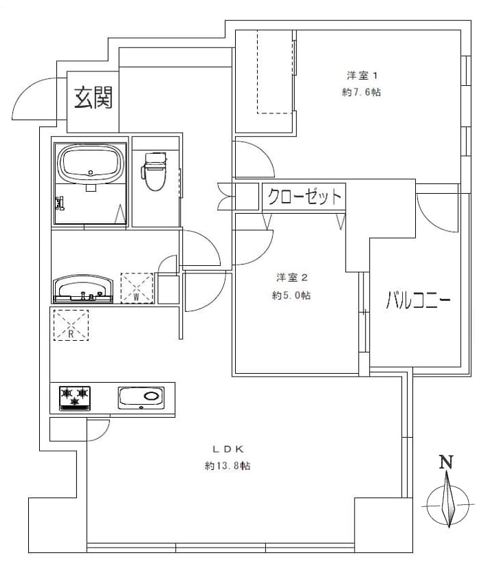 コートレジデントタワー　ビルが見守る空と、神田川の揺らめき 間取図