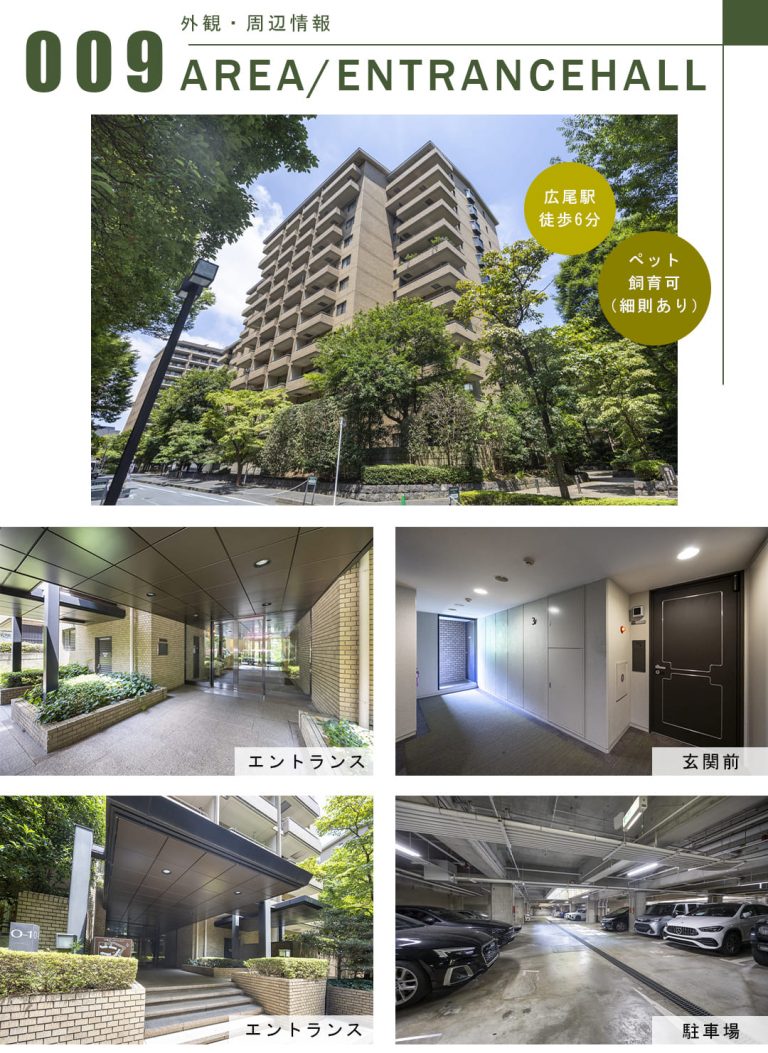 広尾ガーデンヒルズノースヒルO棟の外観・周辺情報