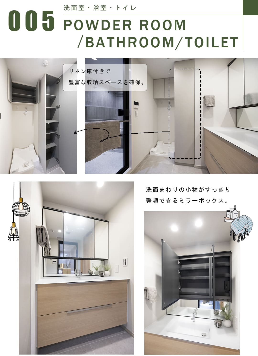 グランドメゾン三軒茶屋プレイスの洗面室・浴室・トイレ