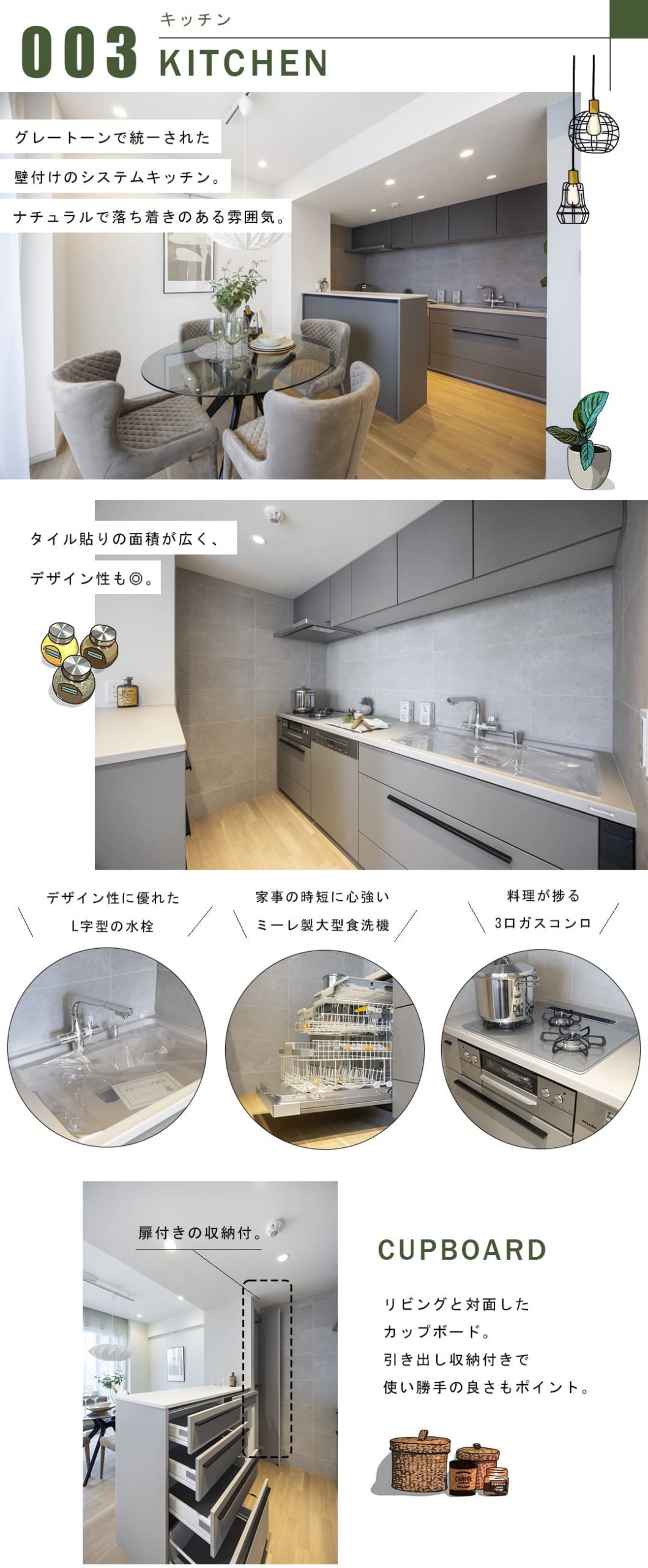 グランドメゾン三軒茶屋プレイスのキッチン