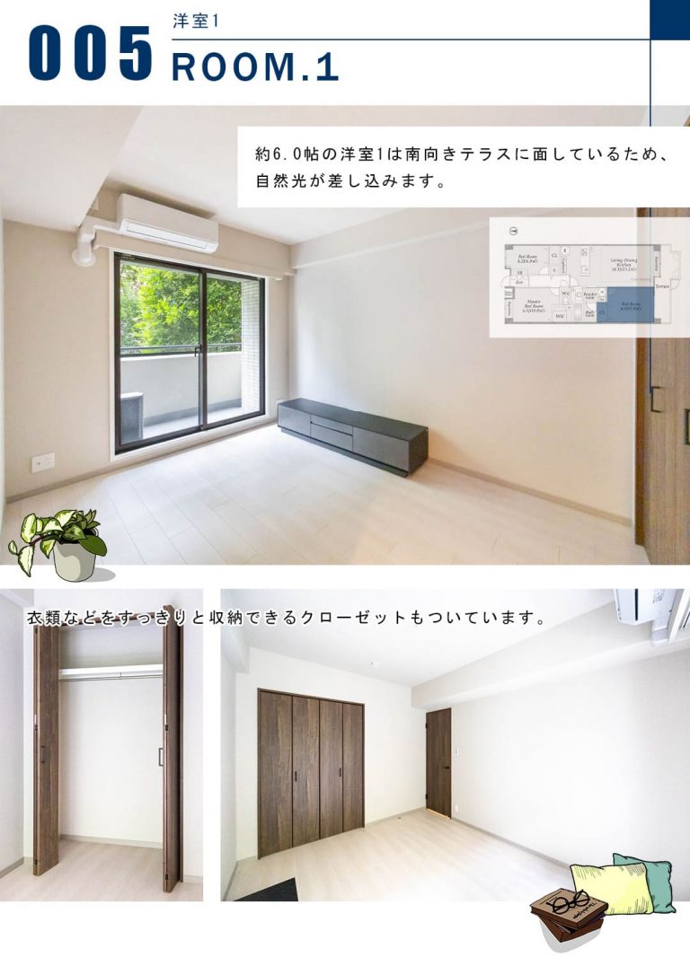 イトーピア市ヶ谷山伏町の洋室1