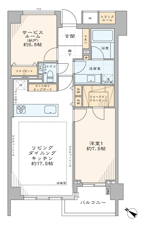 パークナード元麻布　麻布十番・六本木・広尾を暮らしの舞台に 間取り図