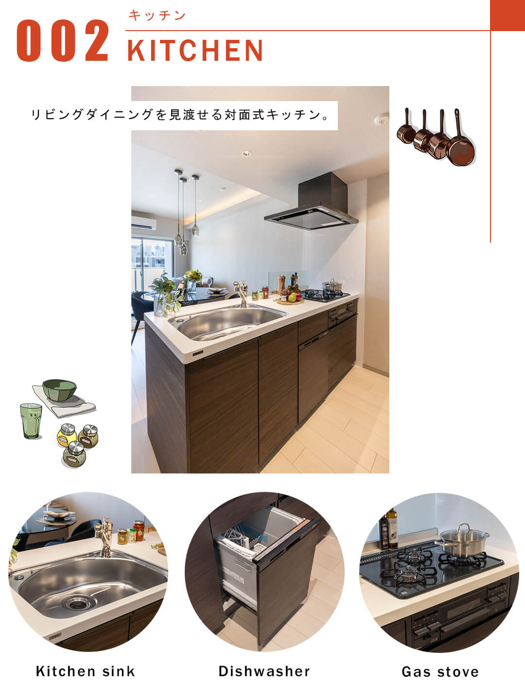 小石川アインスのキッチン