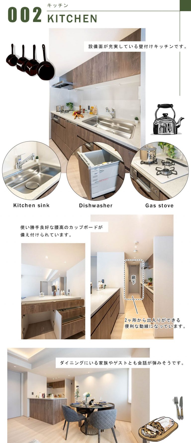 茗荷谷パーク・ホームズのキッチン