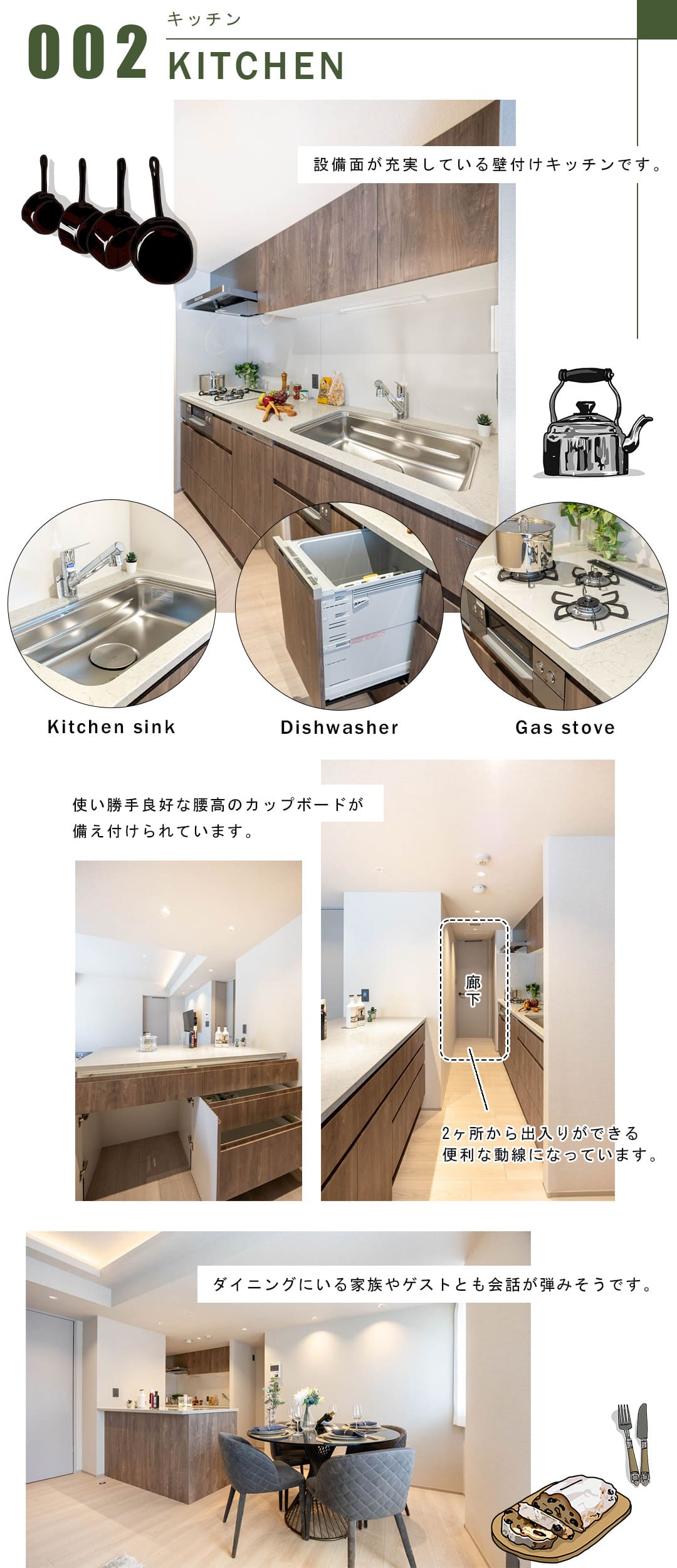 茗荷谷パーク・ホームズのキッチン