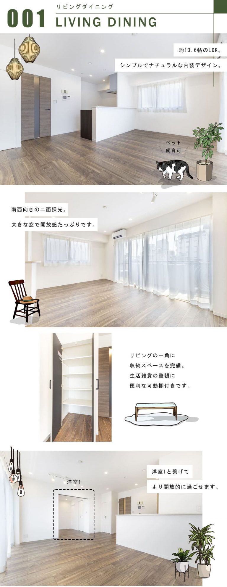 朝日サテライト原宿のリビングダイニング
