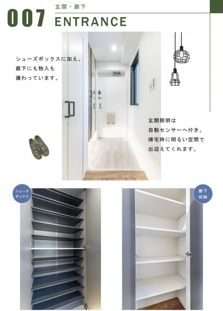 朝日サテライト原宿の玄関・廊下