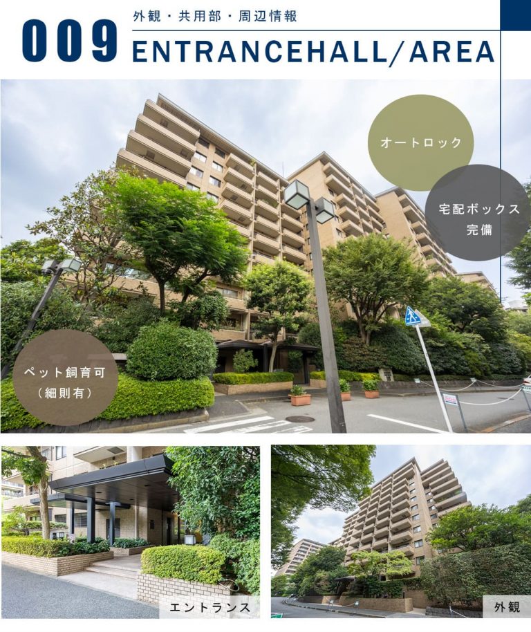 広尾ガーデンヒルズノースヒルO棟の外観