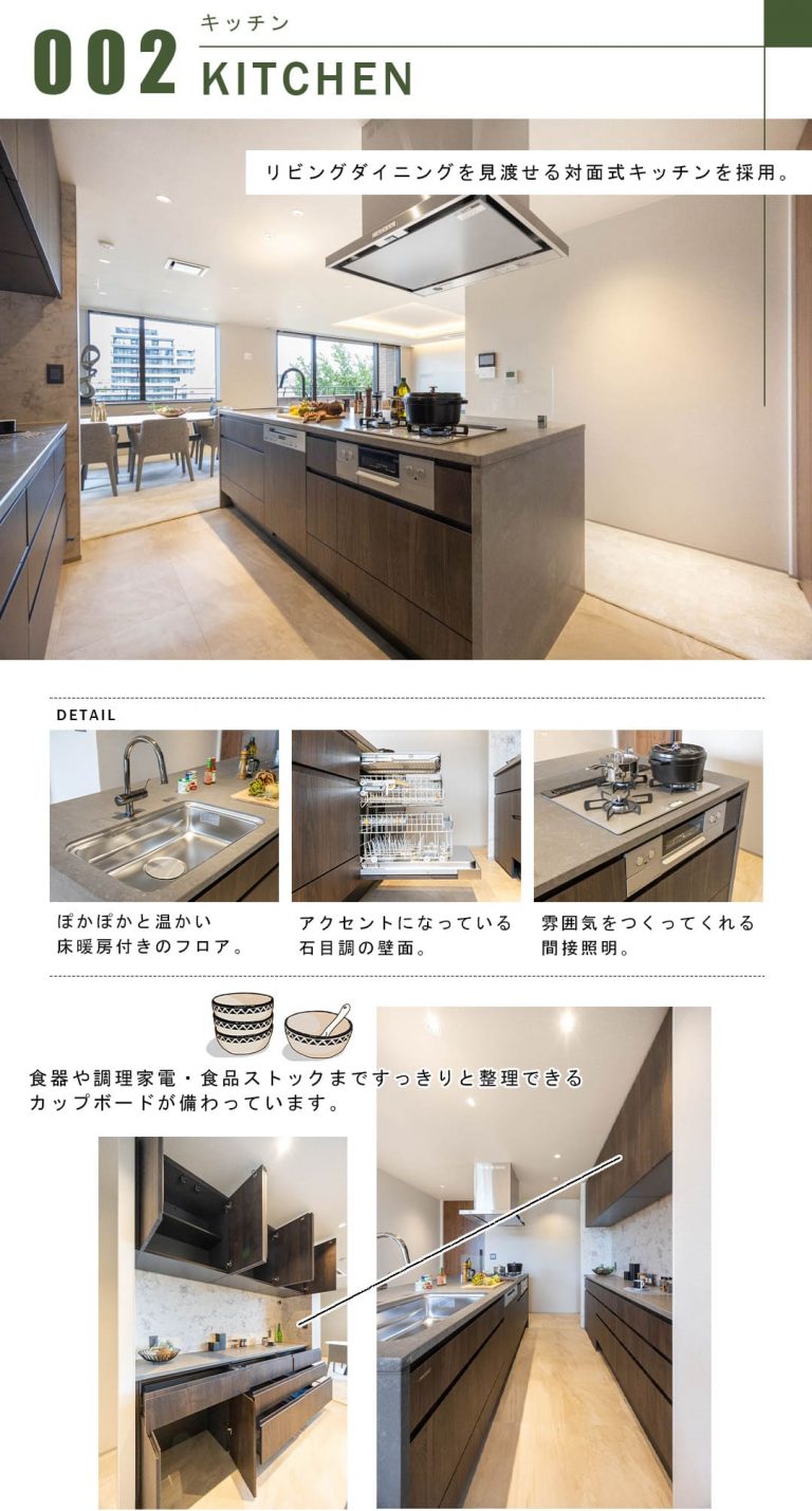 広尾ガーデンヒルズサウスヒルD棟のキッチン