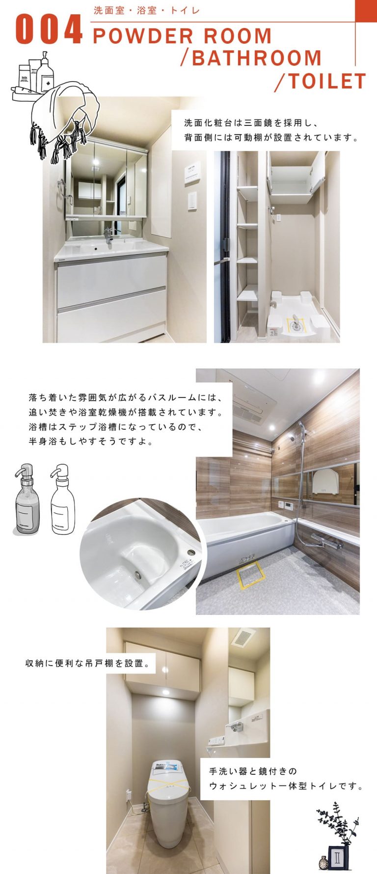 クレヴィア南麻布の洗面室
