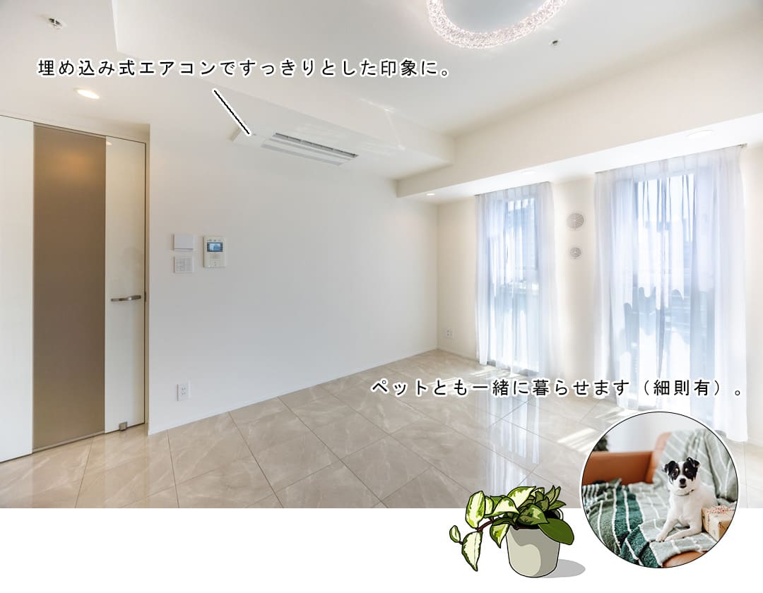 クレヴィア南麻布のリビングダイニング