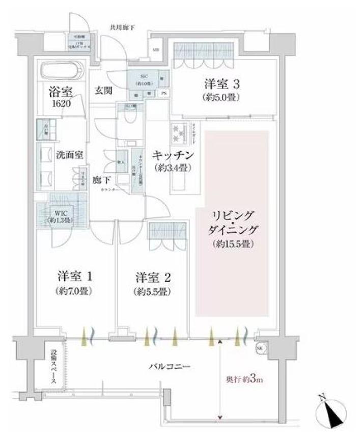 ザ・パークハウス代々木大山レジデンス　8,000㎡超の敷地に佇む、2026年竣工レジデンス 間取り図