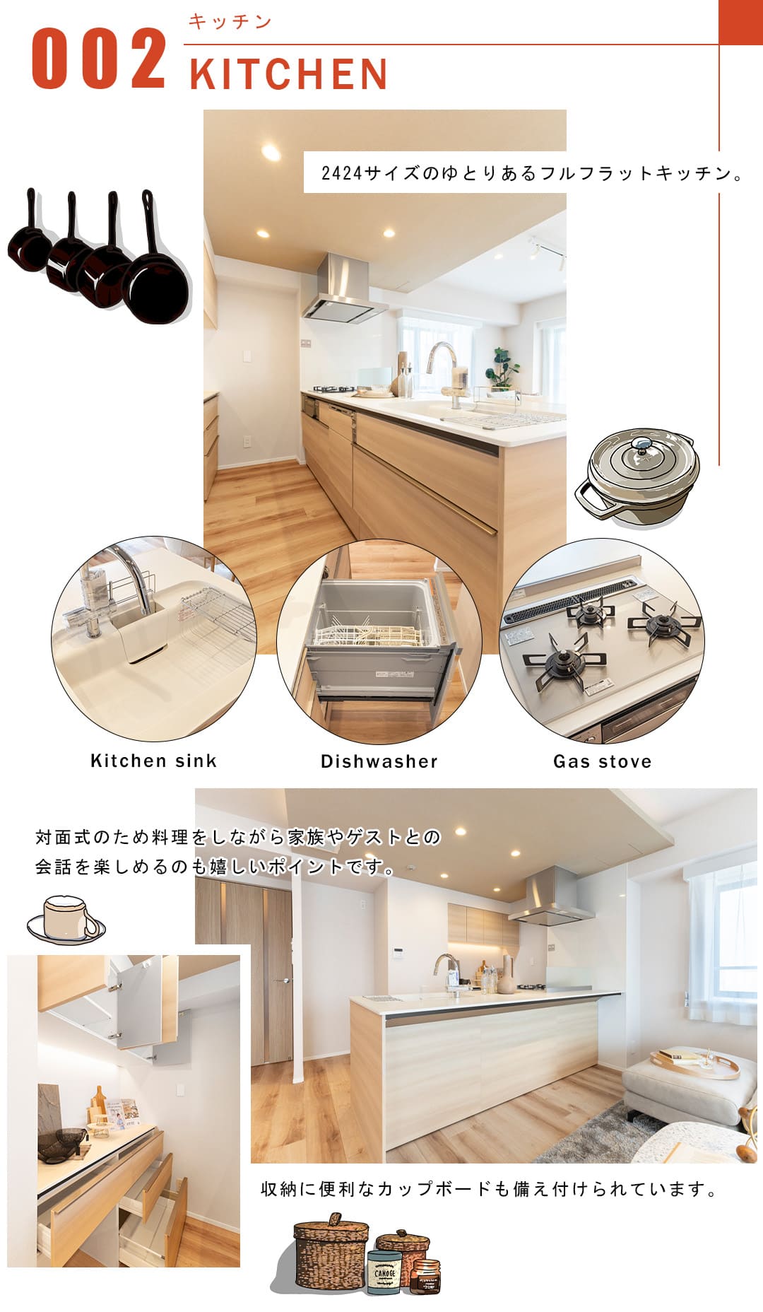 ライオンズマンション山吹町のキッチン