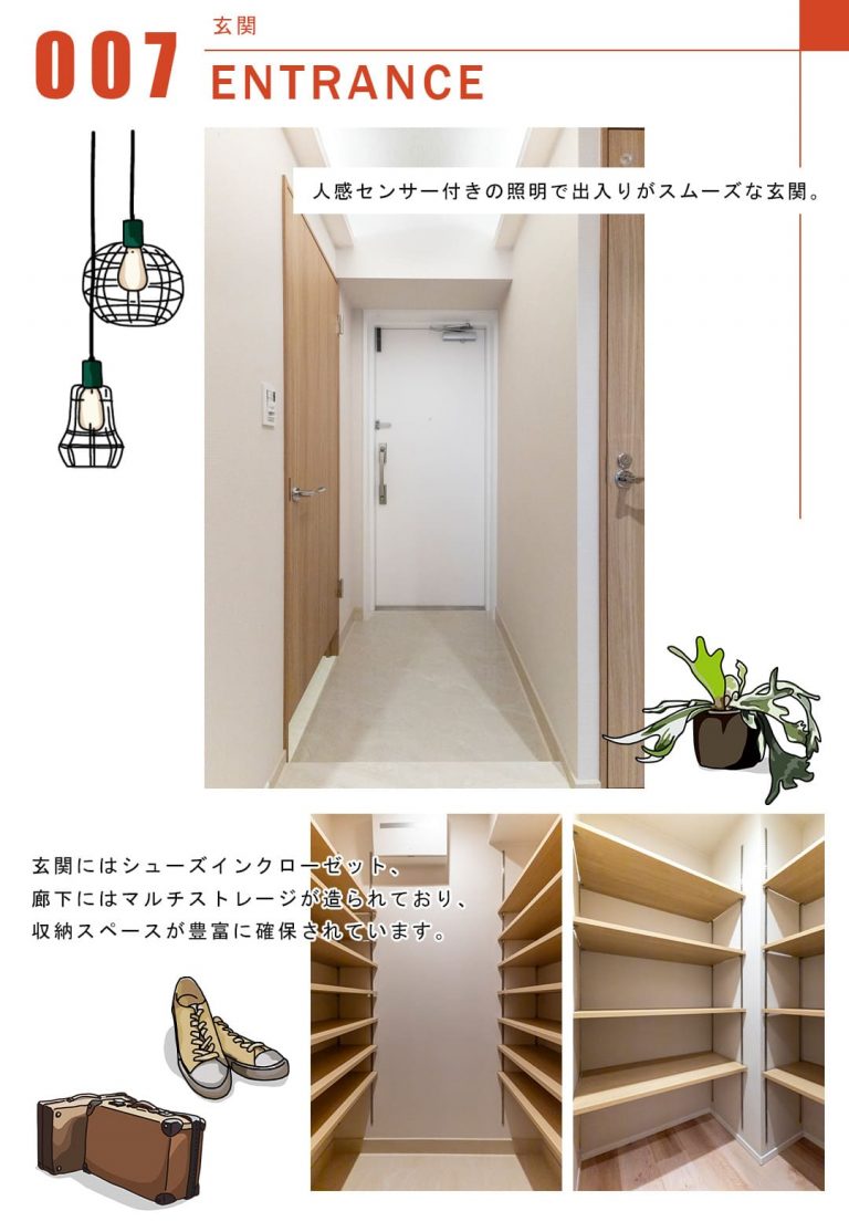 ライオンズマンション山吹町の玄関