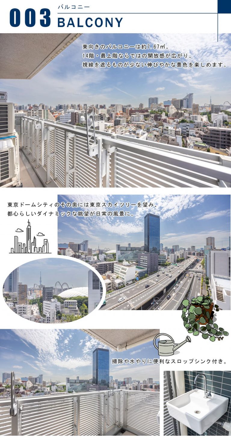 エステムプラザ飯田橋タワーレジデンスのBALCONY