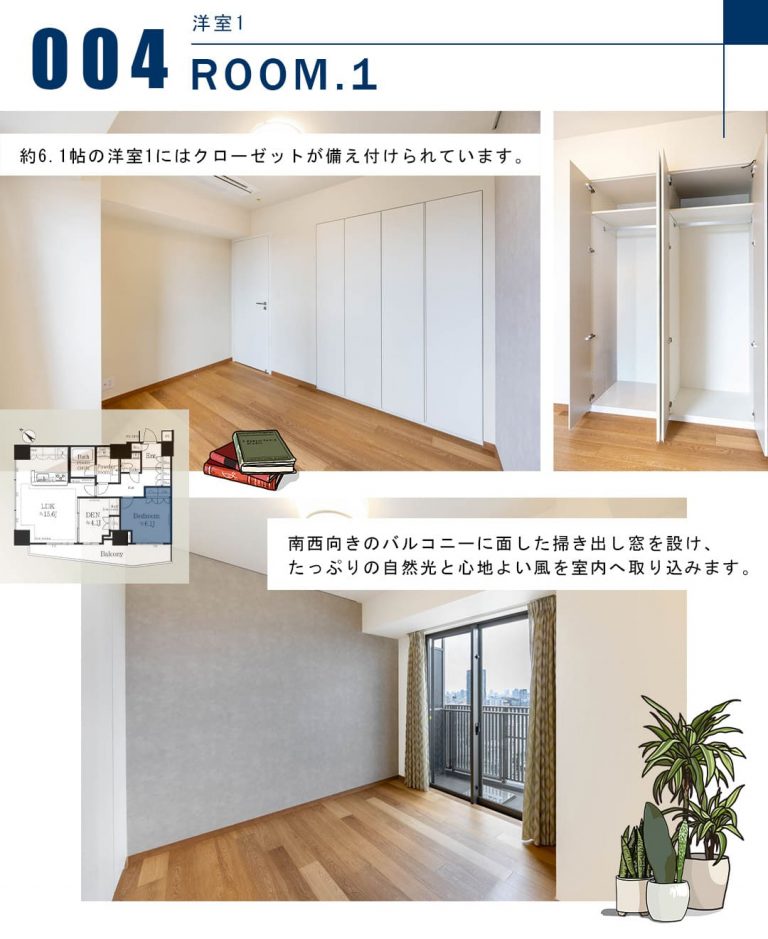アトラスタワー六本木の洋室