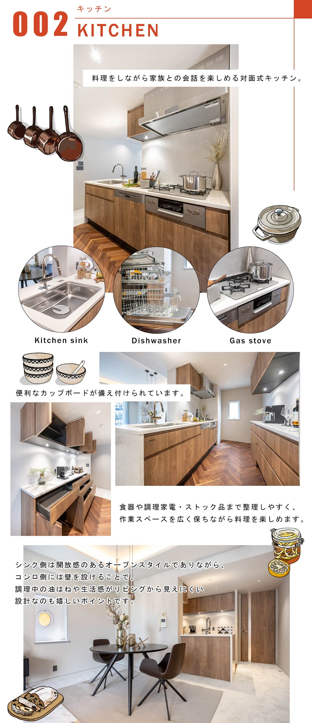 広尾ガーデンヒルズウエストヒルJ棟のキッチン