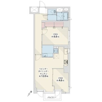 千代田区一番町　駅徒歩1分、南東向きの心地よい暮らし 間取図