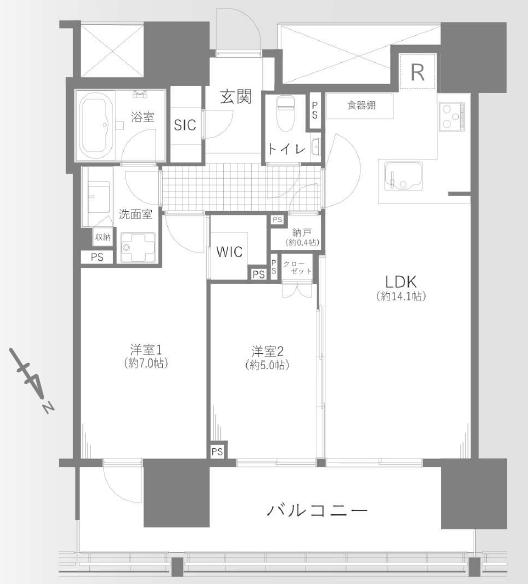 グランドヒルズ恵比寿　恵比寿を日常に、心地よさを住まいに 間取図