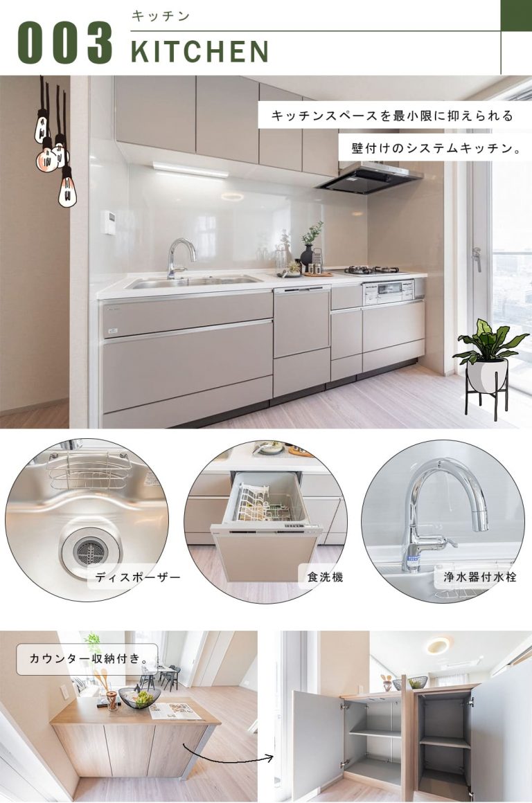 ワールドシティタワーのキッチン。