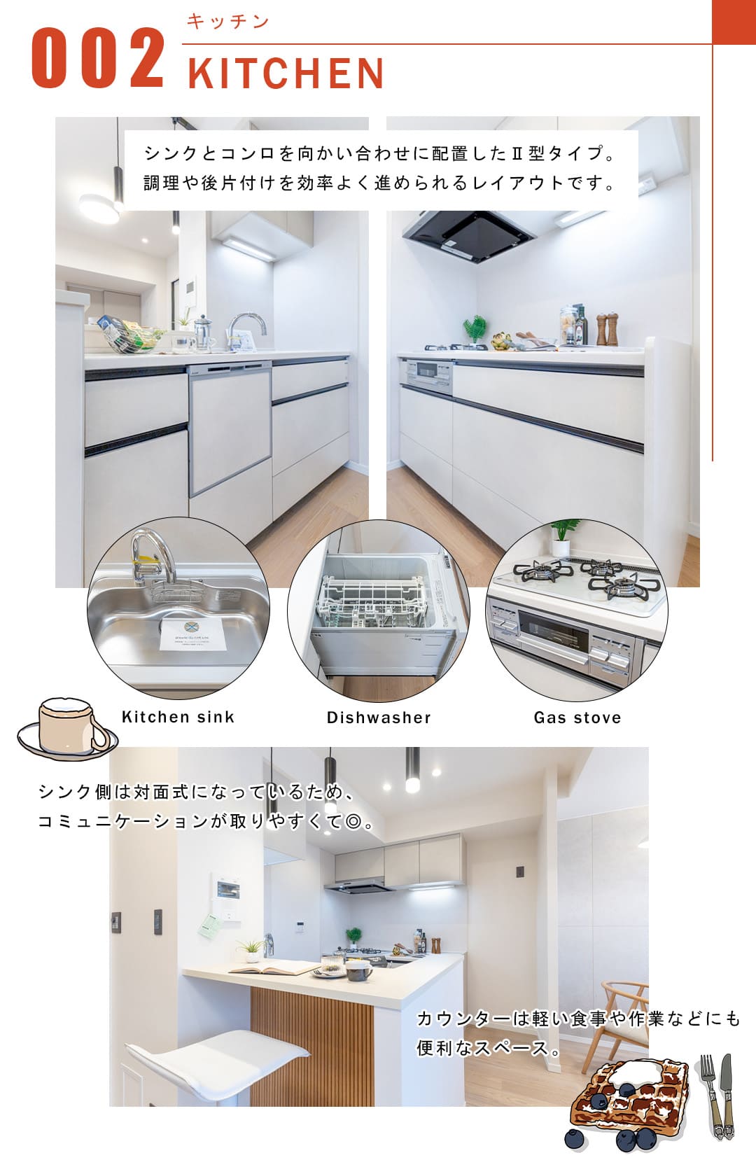アトラス元代々木のキッチン