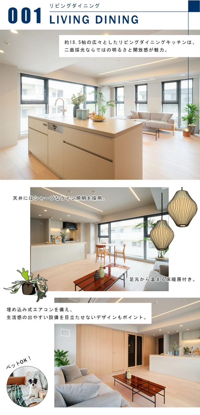 ジオ市ヶ谷払方町彩の館のリビングダイニング