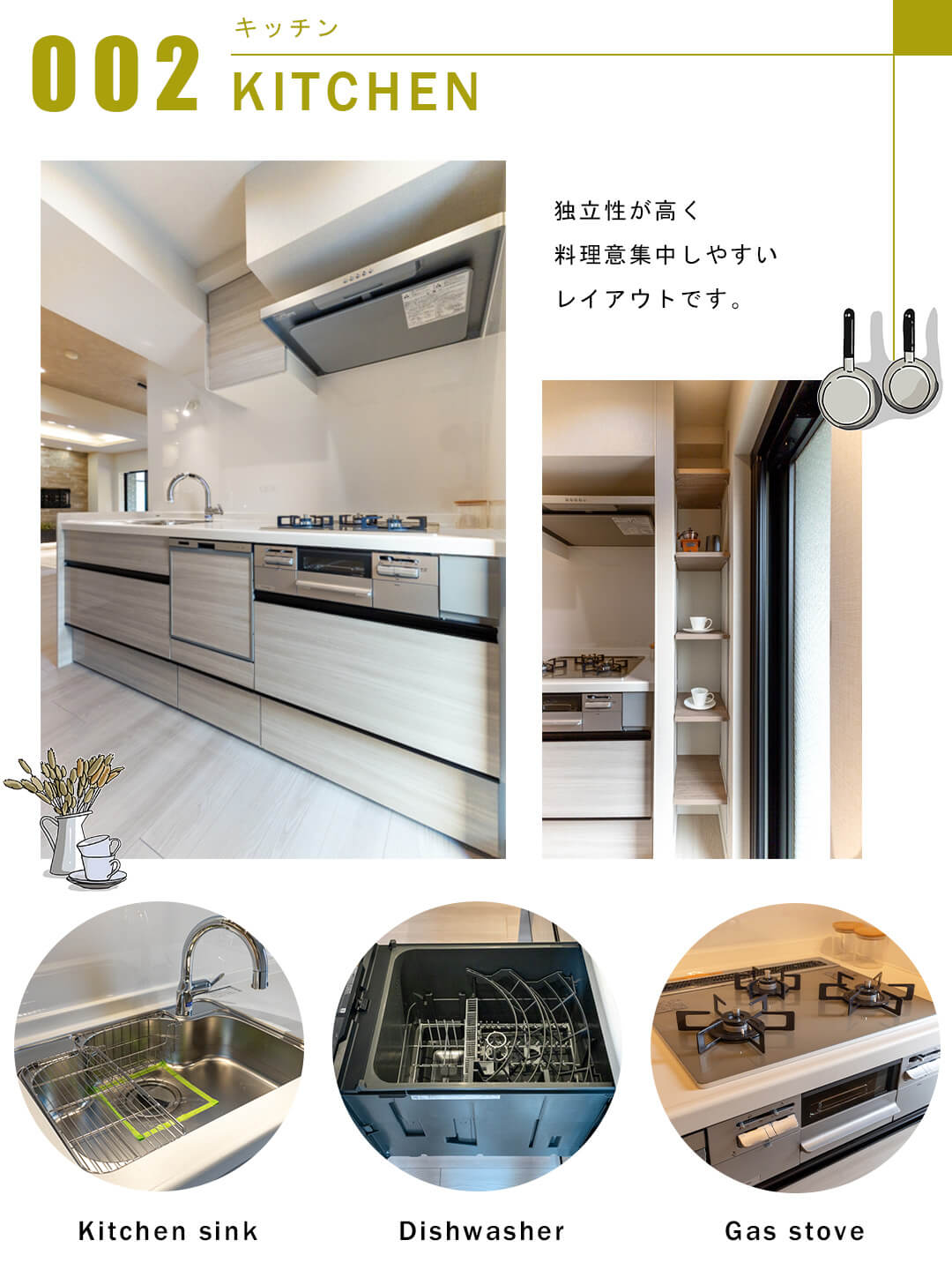 ビクトリアハイム市ヶ谷のキッチン