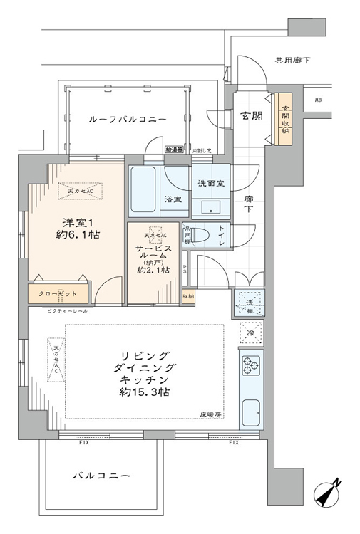 原宿　角部屋で叶える、光とゆとりの神宮前ライフ 間取り図
