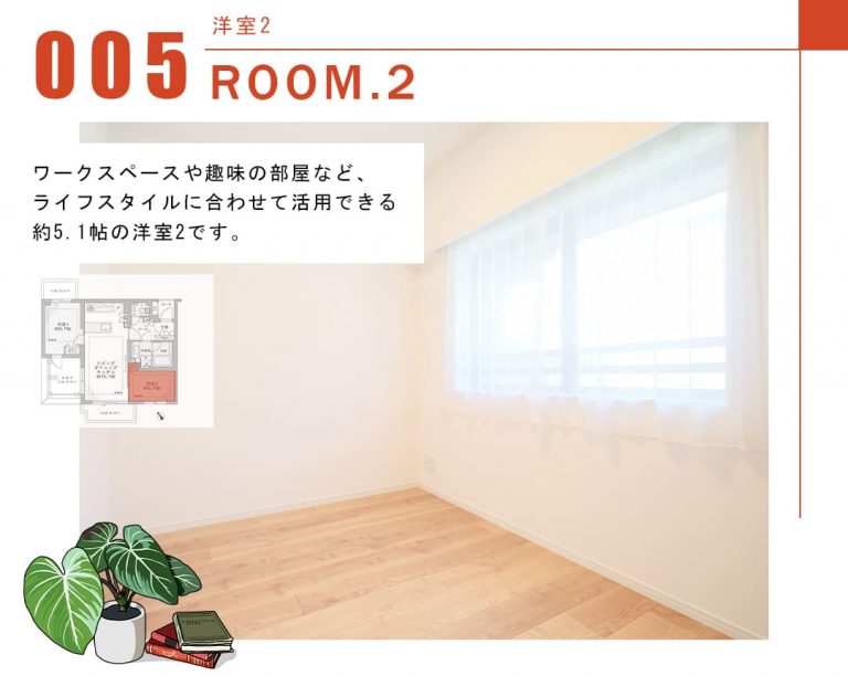 グランヴェール代々木西原の洋室2