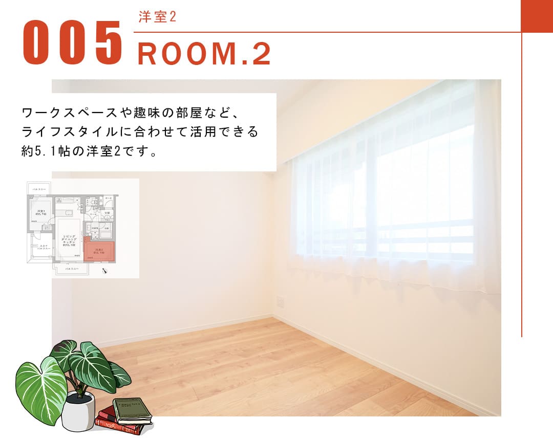 グランヴェール代々木西原の洋室2