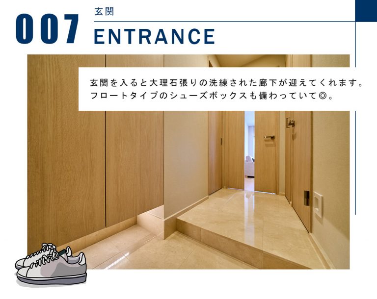 シャンボール恵比寿の玄関