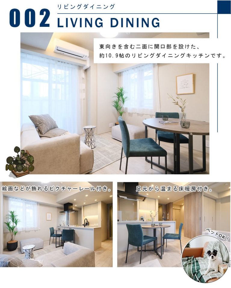 ブランズ東麻布のリビングダイニング