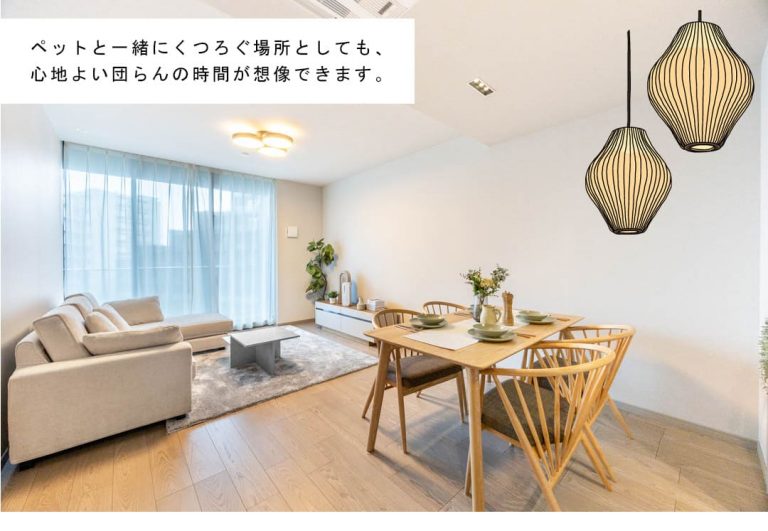 グランドヒルズ三軒茶屋ヒルトップガーデンC棟のリビングダイニング