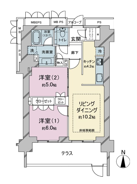 ジオ御苑内藤町　新宿御苑の緑を、暮らしの風景に 間取り図
