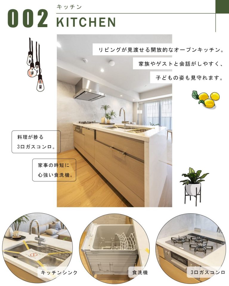南平台ハウスのキッチン