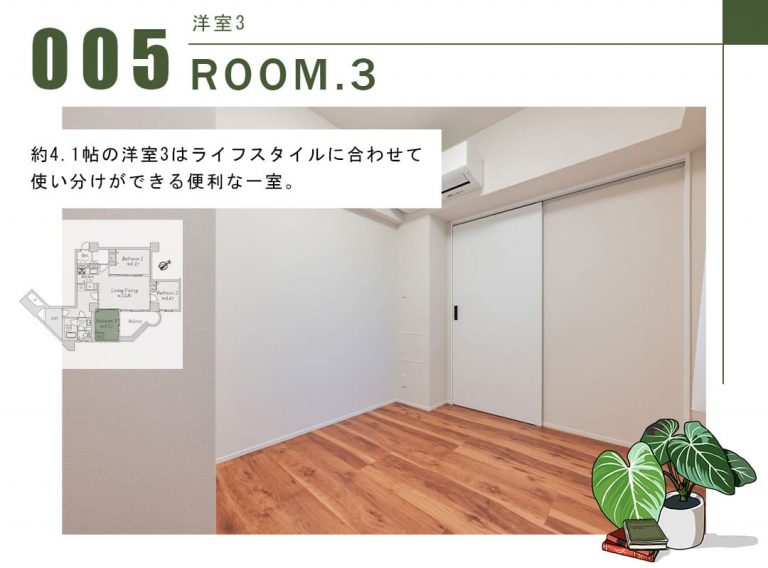 三田ハウスの洋室3