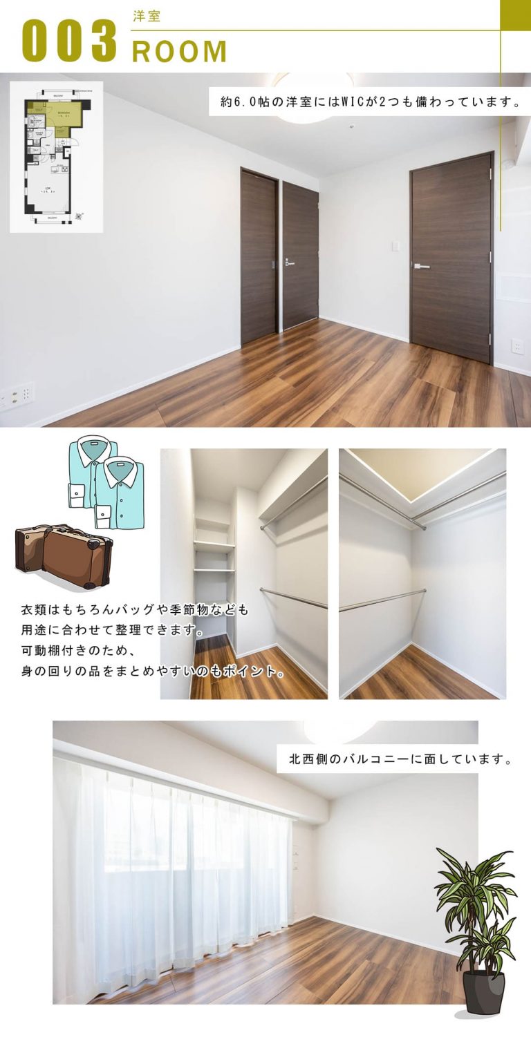 コンシェリア新橋SIXの洋室