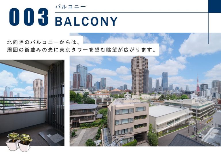 パークコート南麻布ヒルトップレジデンスのパークコート南麻布ヒルトップレジデンスのバルコニー