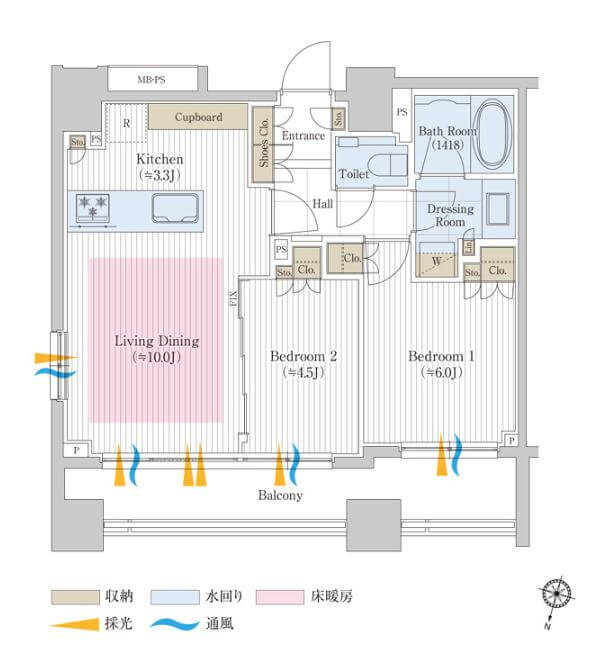 クラッシィスイート赤坂　進化する赤坂を望む、最上階角部屋の暮らし 間取り図