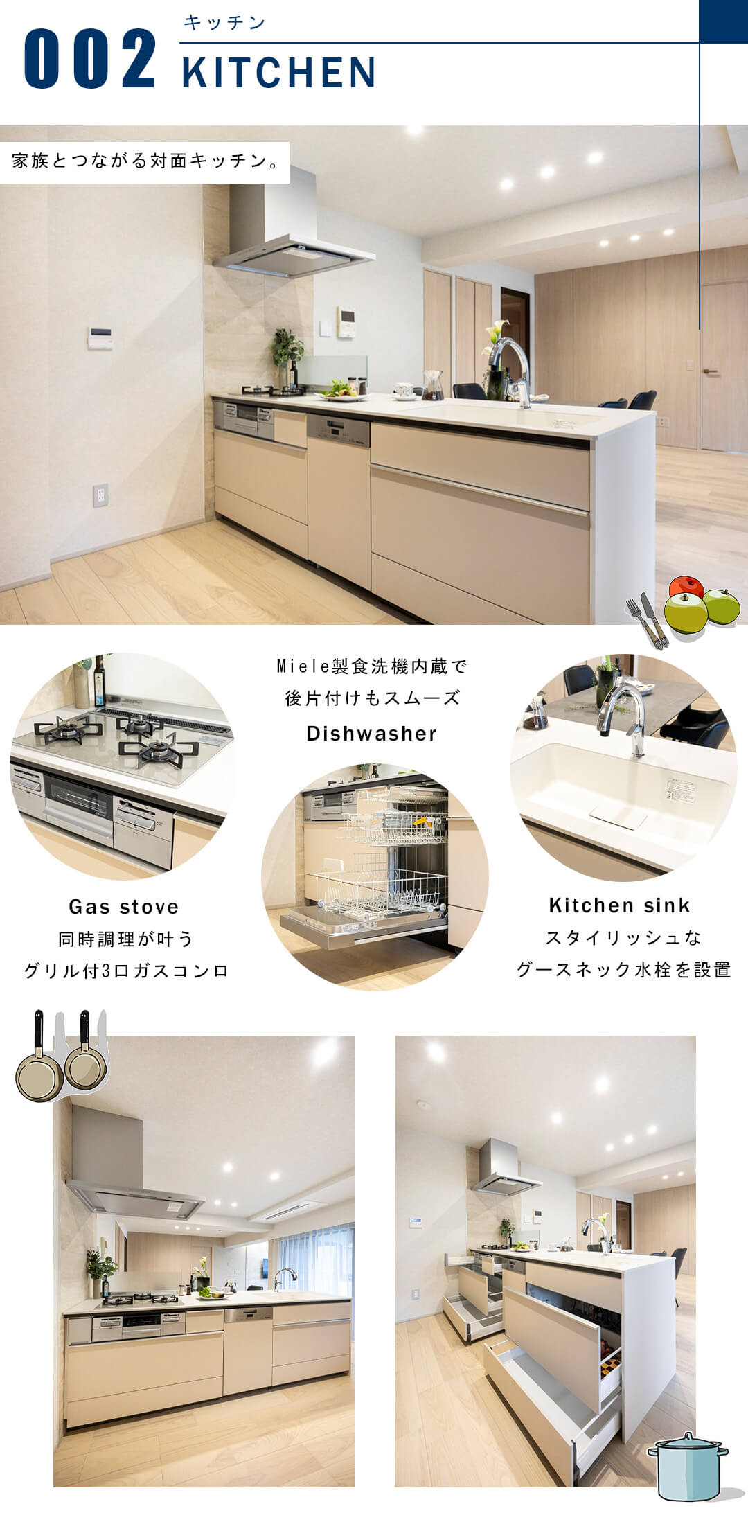 赤坂パインクレストのキッチン