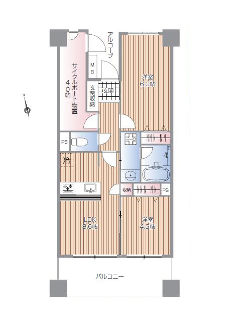 恵比寿　ペットと暮らせる南向き11階住戸 間取り図