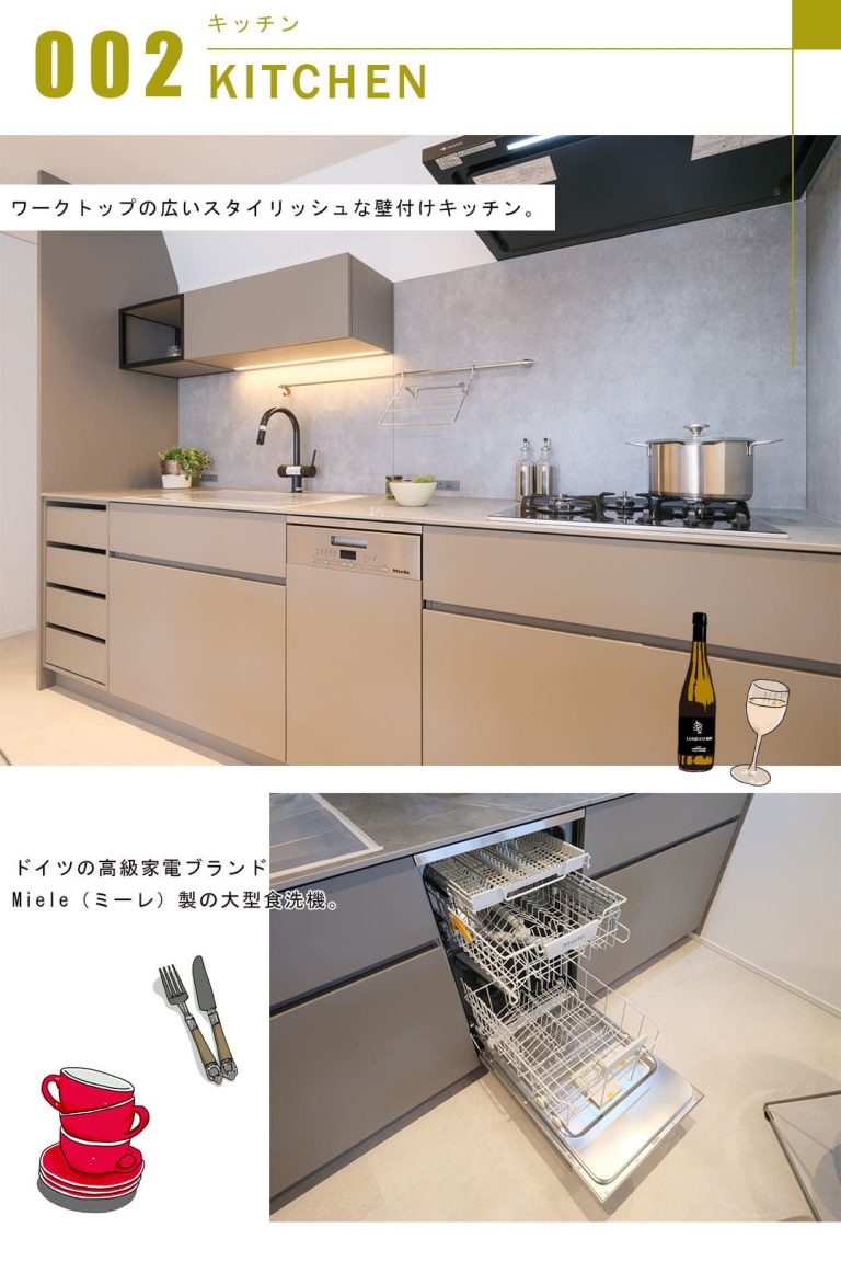 クオリア恵比寿ウエストのキッチン