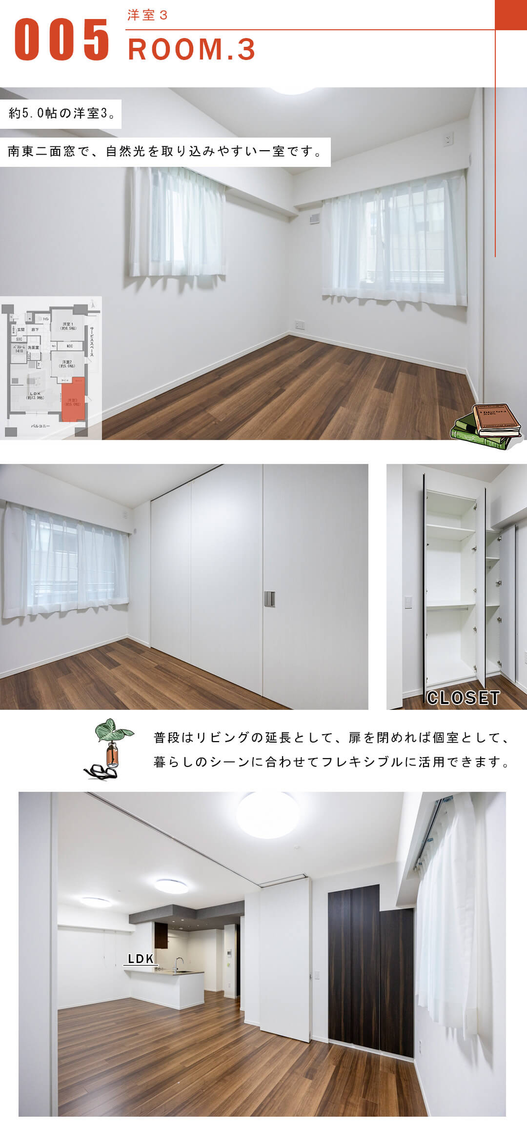 ウエリス千代田東神田の洋室