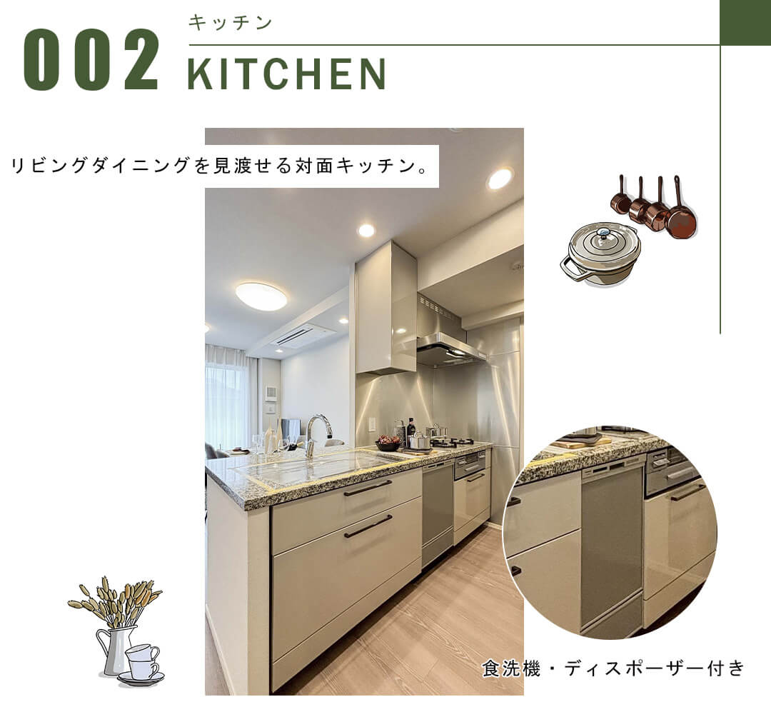 パークホームズ自由が丘のキッチン