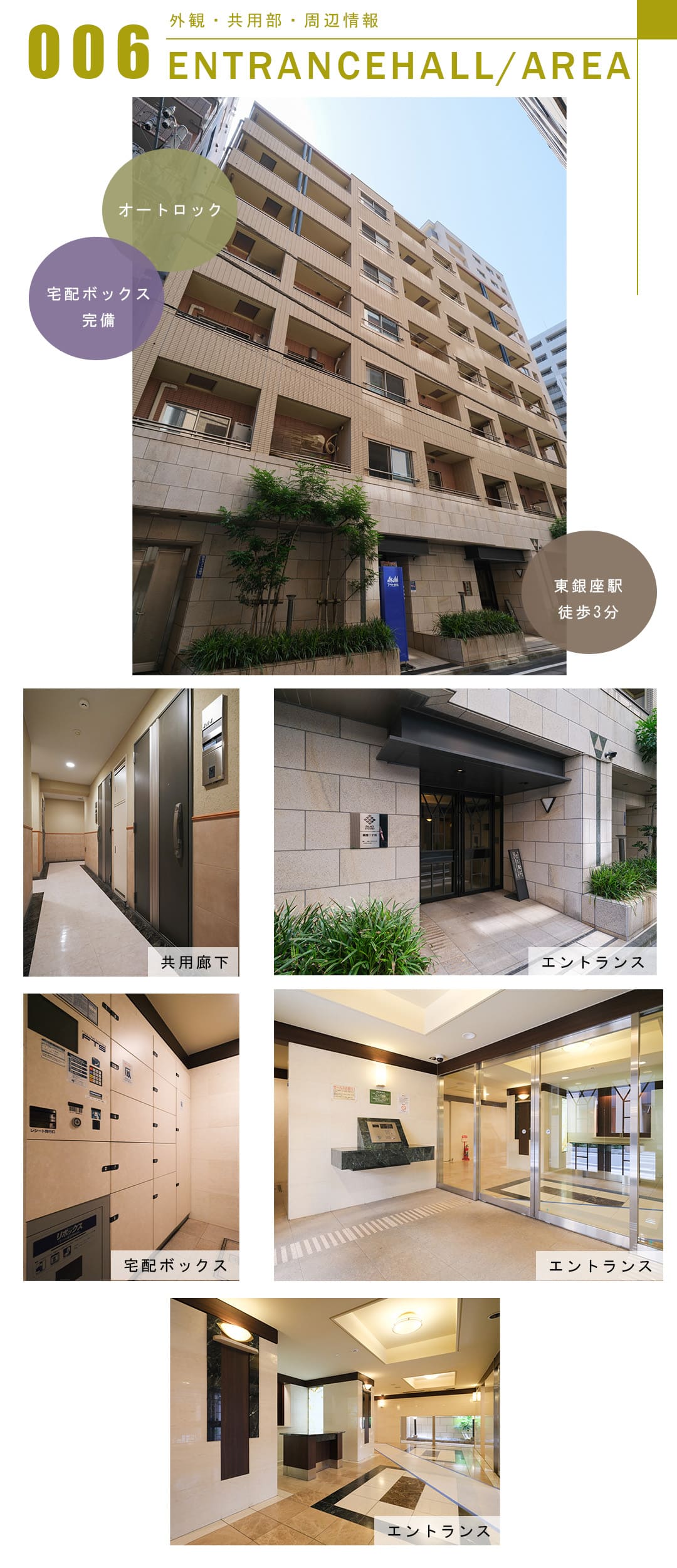 パレステュディオ銀座二丁目の外観・共用部・周辺情報