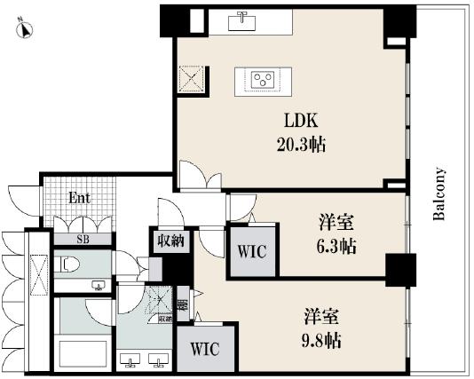 代官山アドレスザタワー　31階から都心を一望、東京タワーのある景色 間取り図