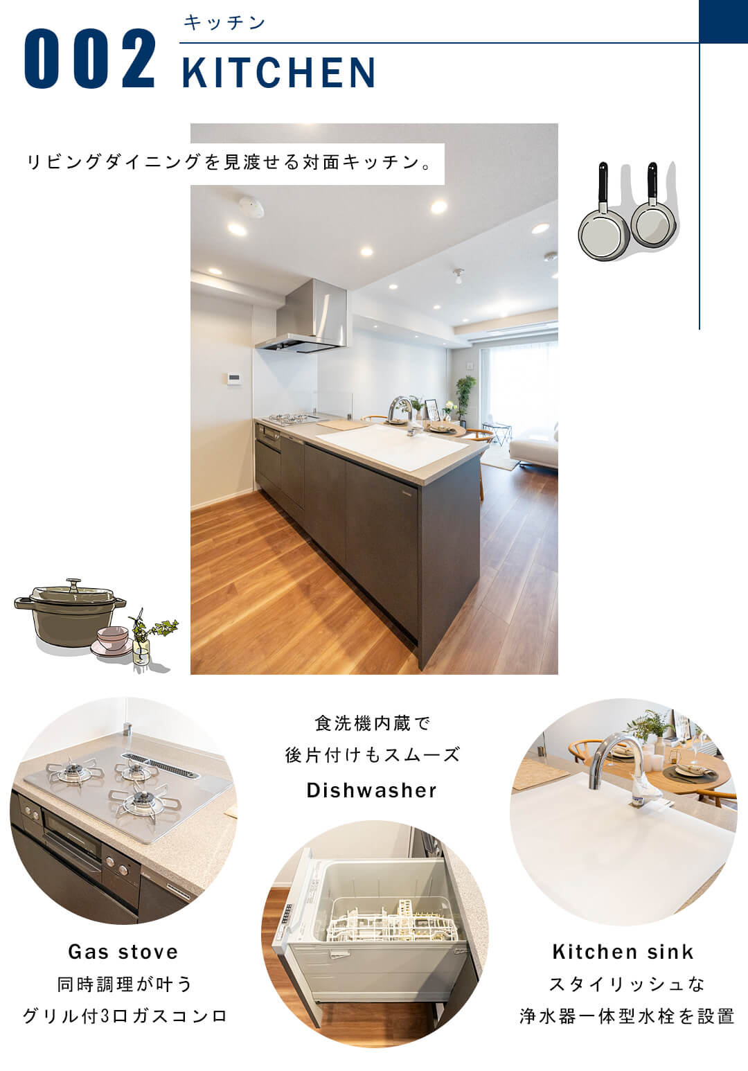 プラウド駒場のキッチン