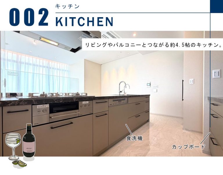 パークシティ中央湊ザ・タワーのキッチン
