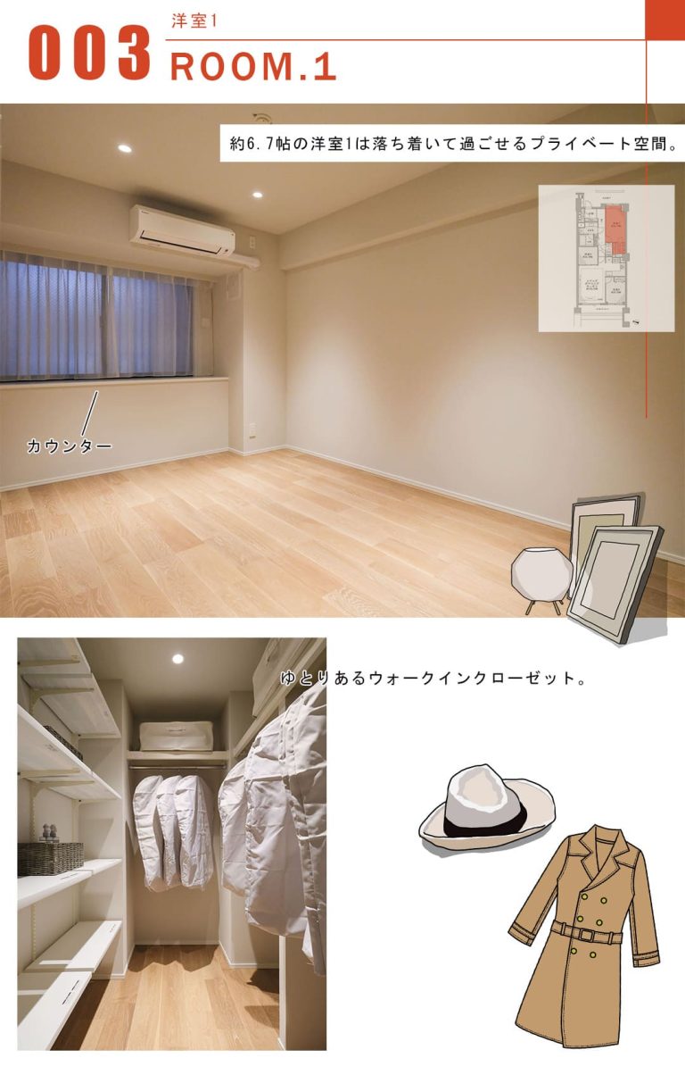 グランフォルム六番町の洋室1