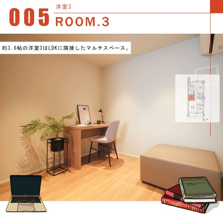 グランフォルム六番町の洋室3
